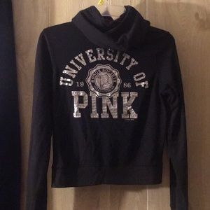 Pink Zip up w Rhinstones